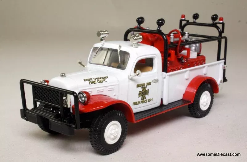 1946 Dodge Power Wagon: Brush/Field Fire Truck 1:43 Diecast Model Truck by Matchbox