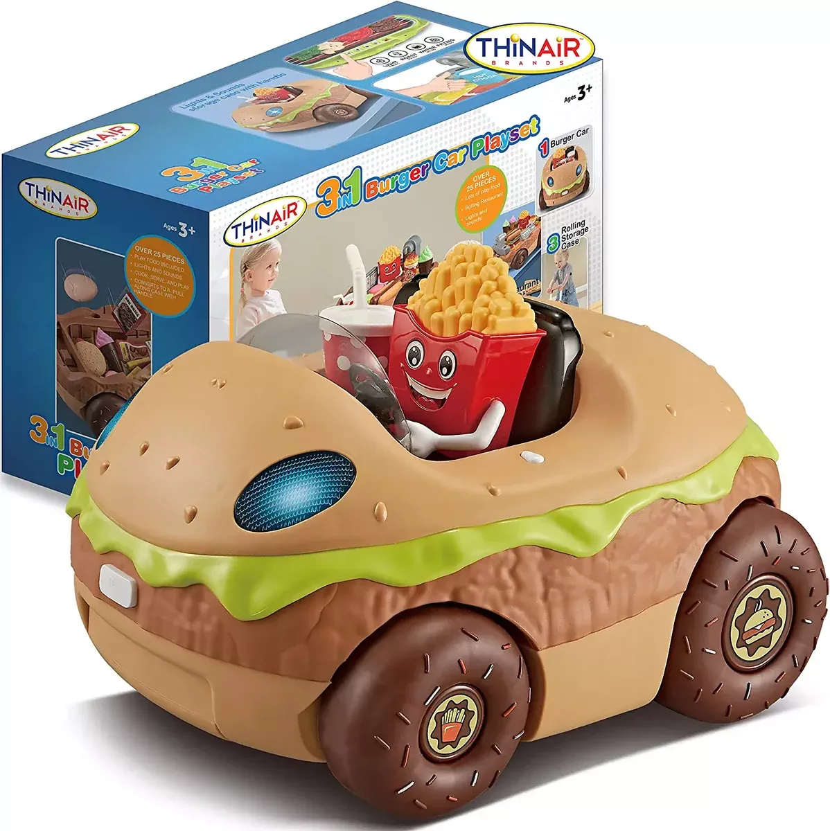 3 in 1 Burger Car Playset
