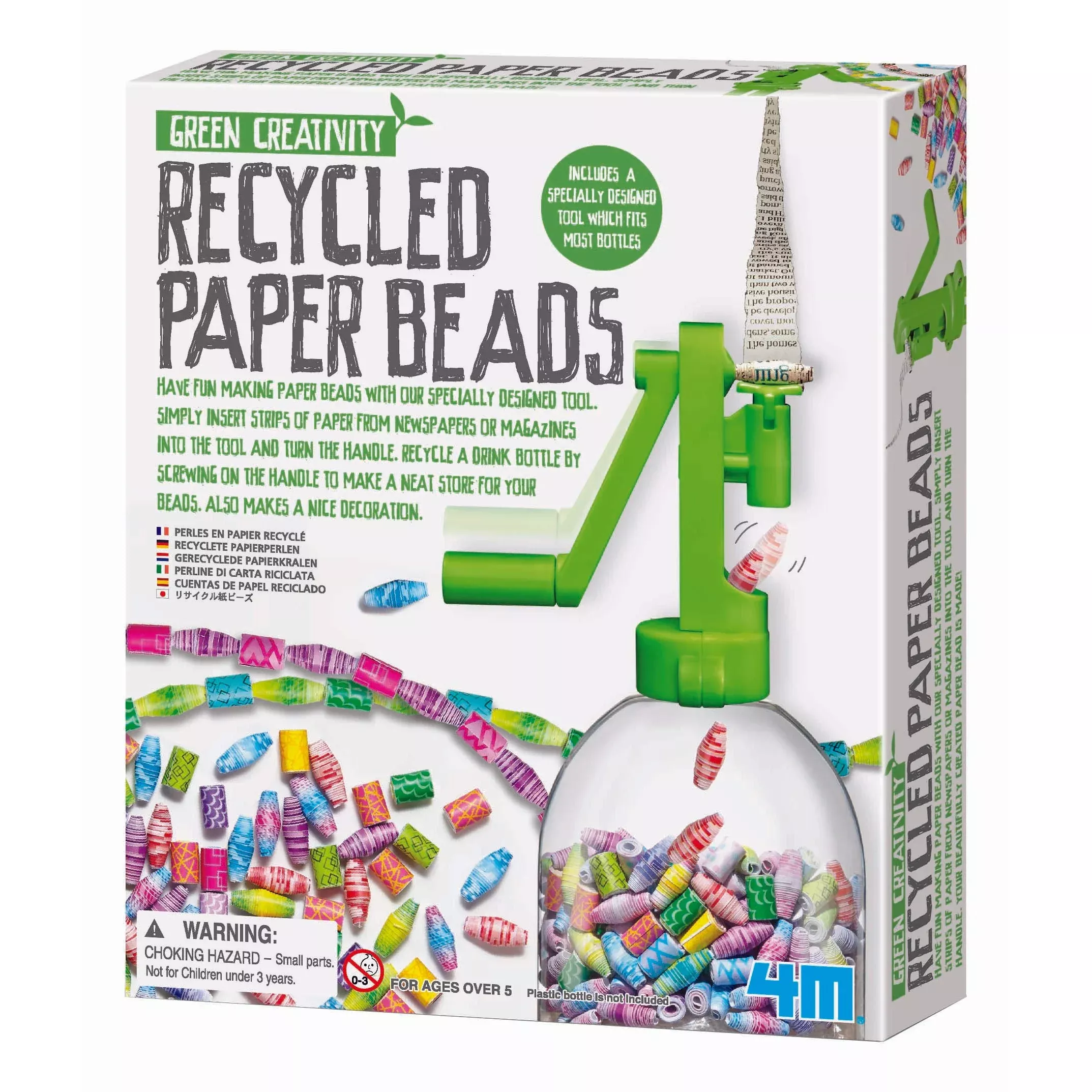 4M-Green Creativity Recycled Paper Beads