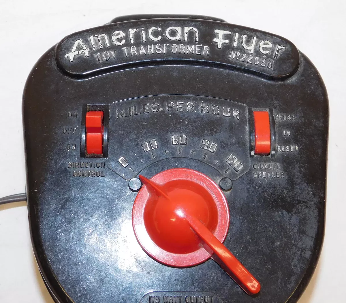 American Flyer 22035 175 watt transformer w/Circuit Breaker & Direction Control