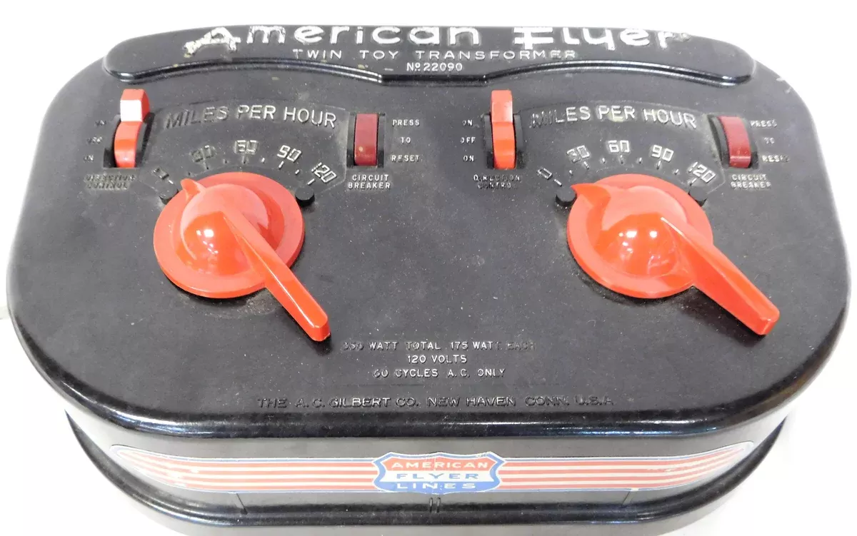 American Flyer 22090 350 watt transformer Run 2 trains SERVICED Dual control 1959