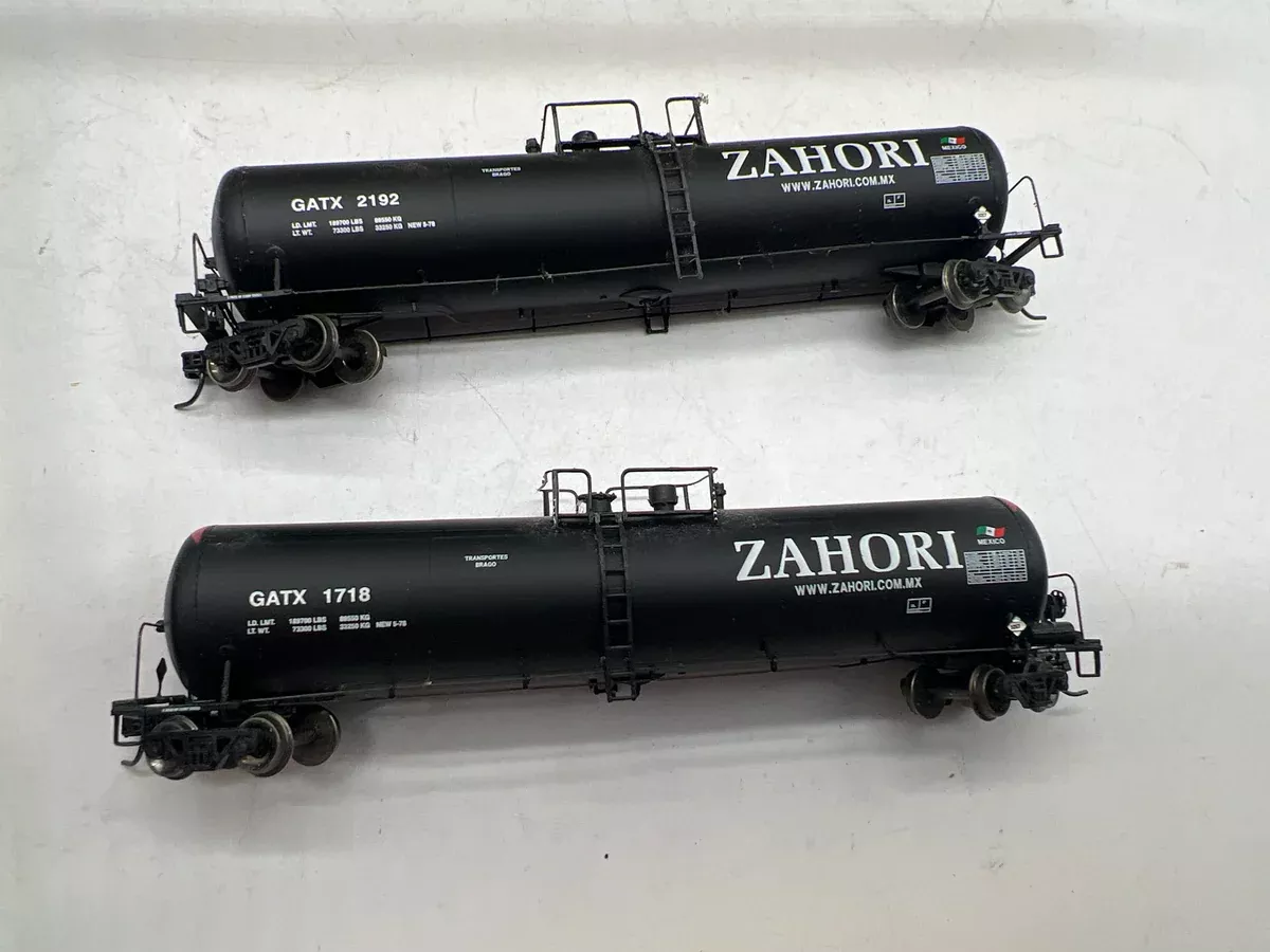 Athearn 1718 2192 GATX Zahori 30K Gallon Ethanol Tank Car 2 pack N SCALE Used Excellent