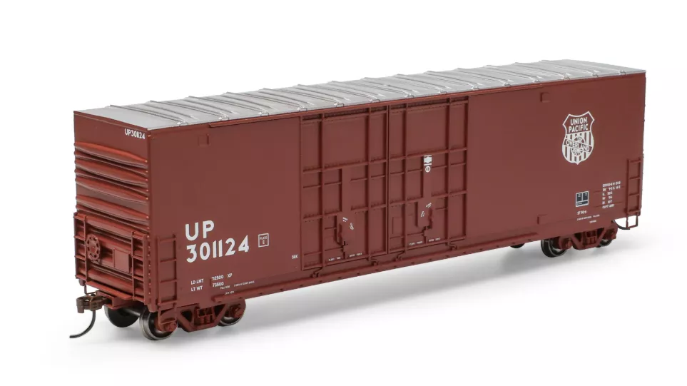 Athearn 88195 HO 50ft High Cube Double Plug Door Box Car Union Pacific #301124