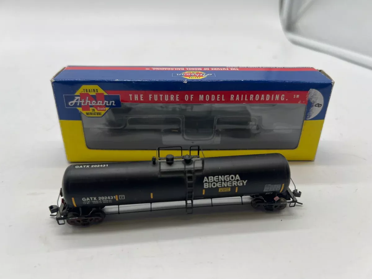 Athearn Abengoa bioenergy tank car N SCALE Used Excellent Damaged Box