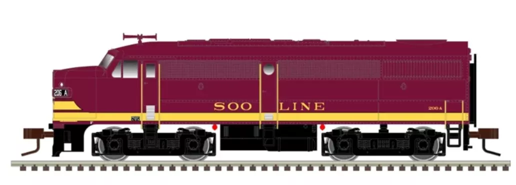 Atlas Master Gold 40 005 105 N Scale - FA-1 DCC/Sound Soo Line #206B