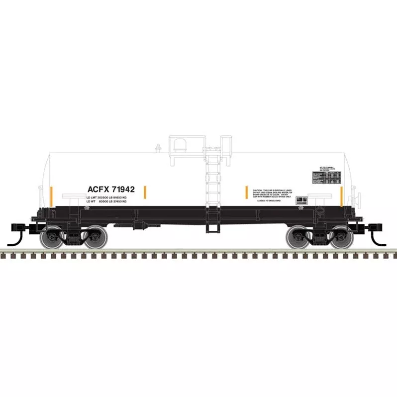 Atlas Master Line, N Scale, 50006149, Kaolin Tank Car, ACFX ,#71928