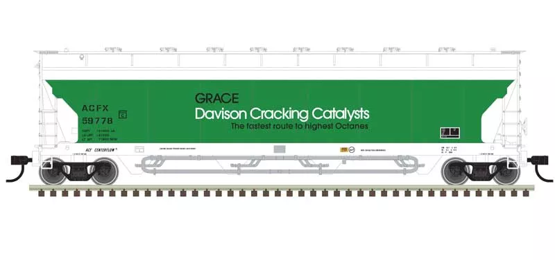 Atlas N 50006077 Pressureaide Centerflow Covered Hopper Master, Grace Davison #59778