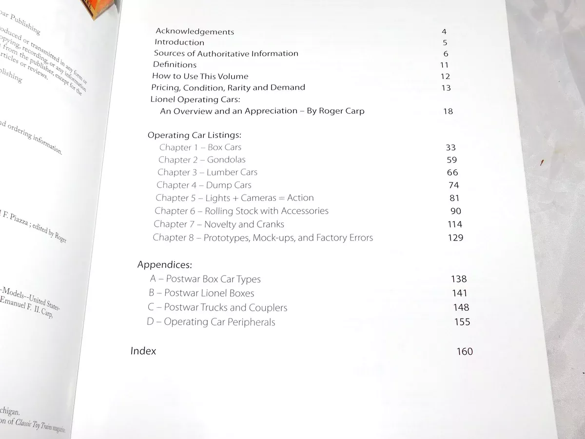 Authoritative Guide to Lionel's Postwar Operating Cars softcover 2005 160 pgs Signed by authors