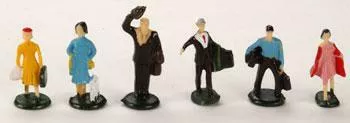 Bachmann 42330 HO Scale Figures Passengers Waiting pkg(6)