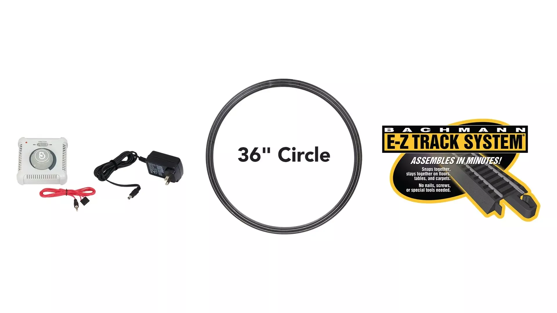 Bachmann 44214 HO Power Pack w/ speed controller (NOT DCC Compatible) bonus circle of black EZ track