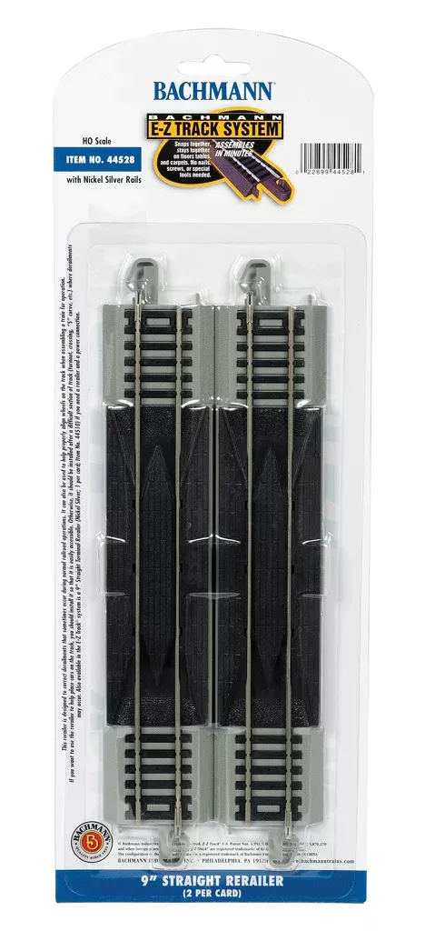 Bachmann 44528 9" STRAIGHT RERAILER (HO SCALE NICKEL SILVER) NEW