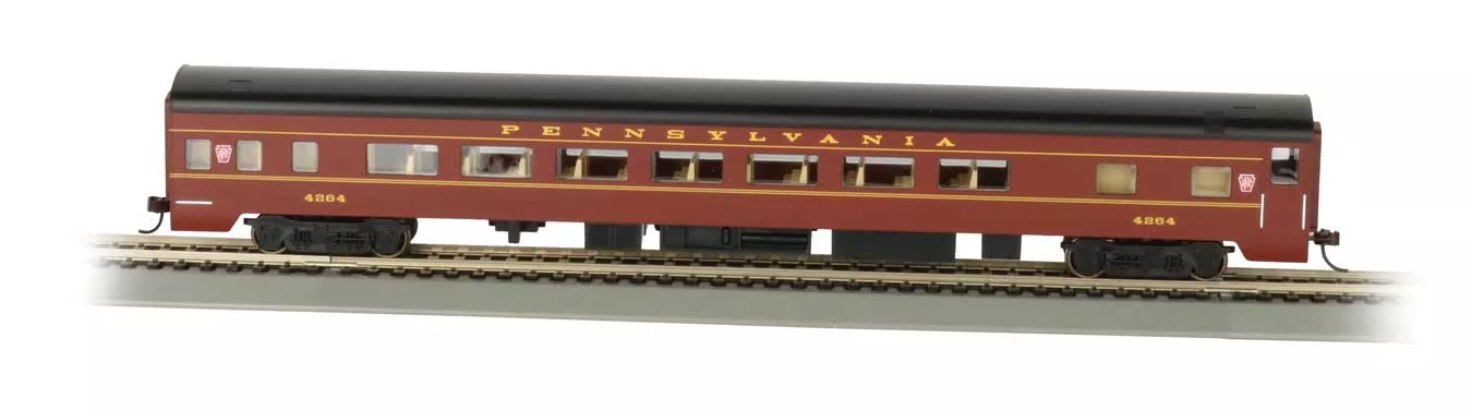 Bachmann HO 14201 85' Smoothside Coach with Lighted Interior, Pennsylvania Railroad #4264