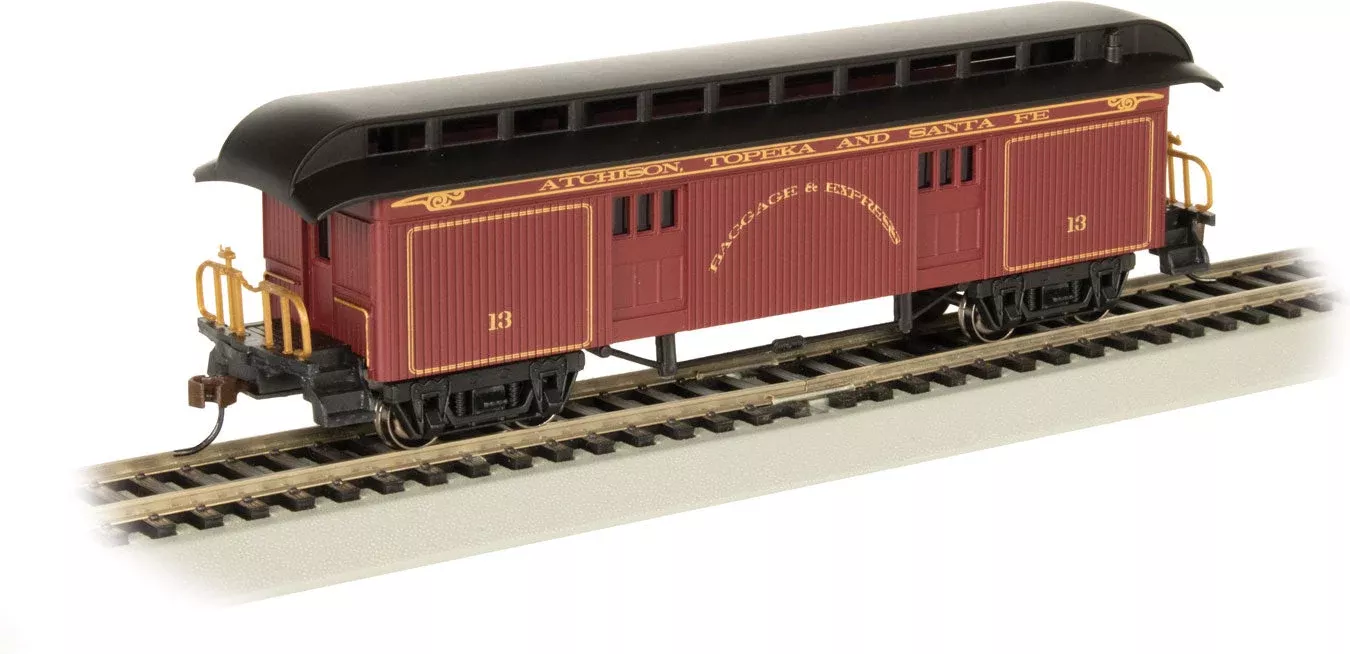 Bachmann HO 15304 1860-1880 Era Baggage Car, Santa Fe