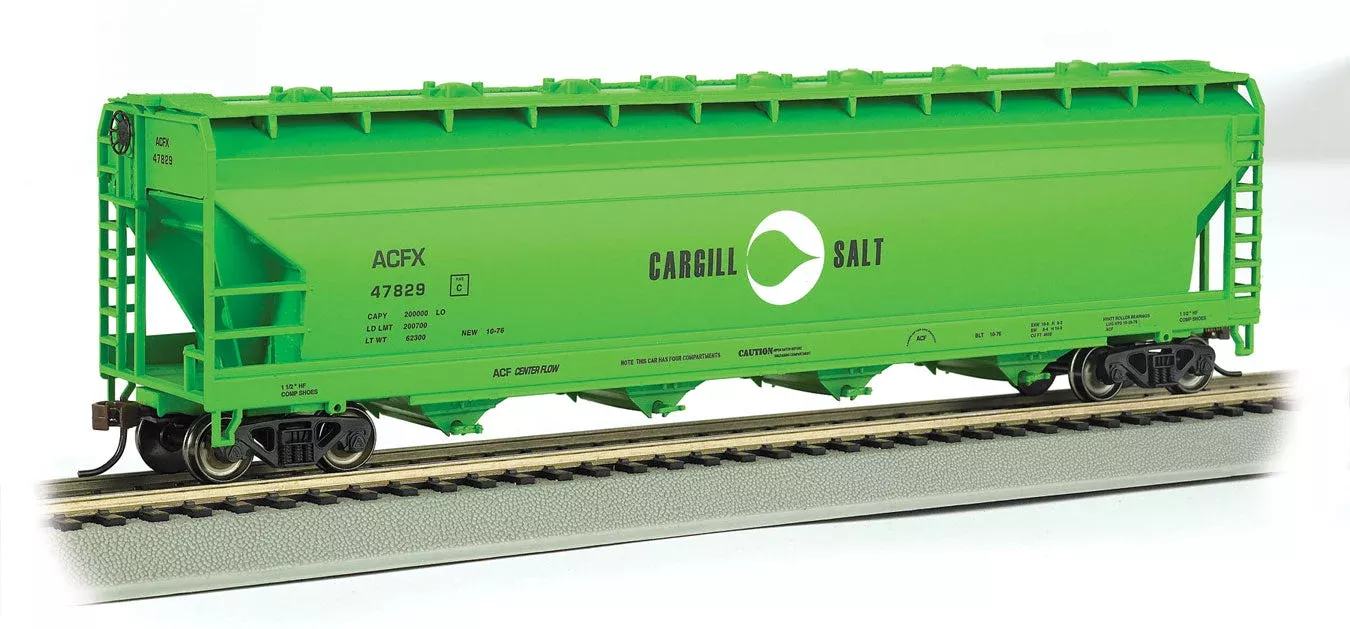Bachmann HO 17531 56' ACF 4-Bay Centerflow Covered Hopper, Cargill Salt #47829