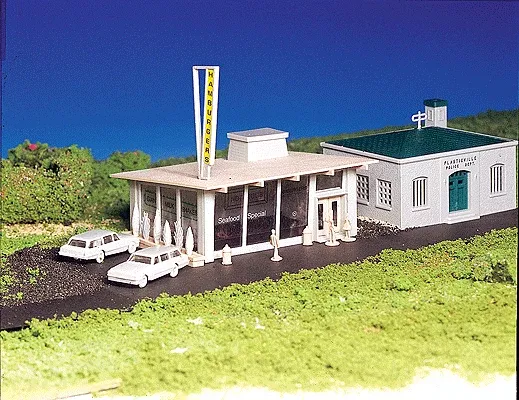 Bachmann HO 45434 Hamburger Stand Snap Kit