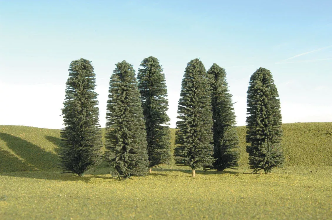 Bachmann SceneScapes 32005 5" to 6" Cedar Trees (6)