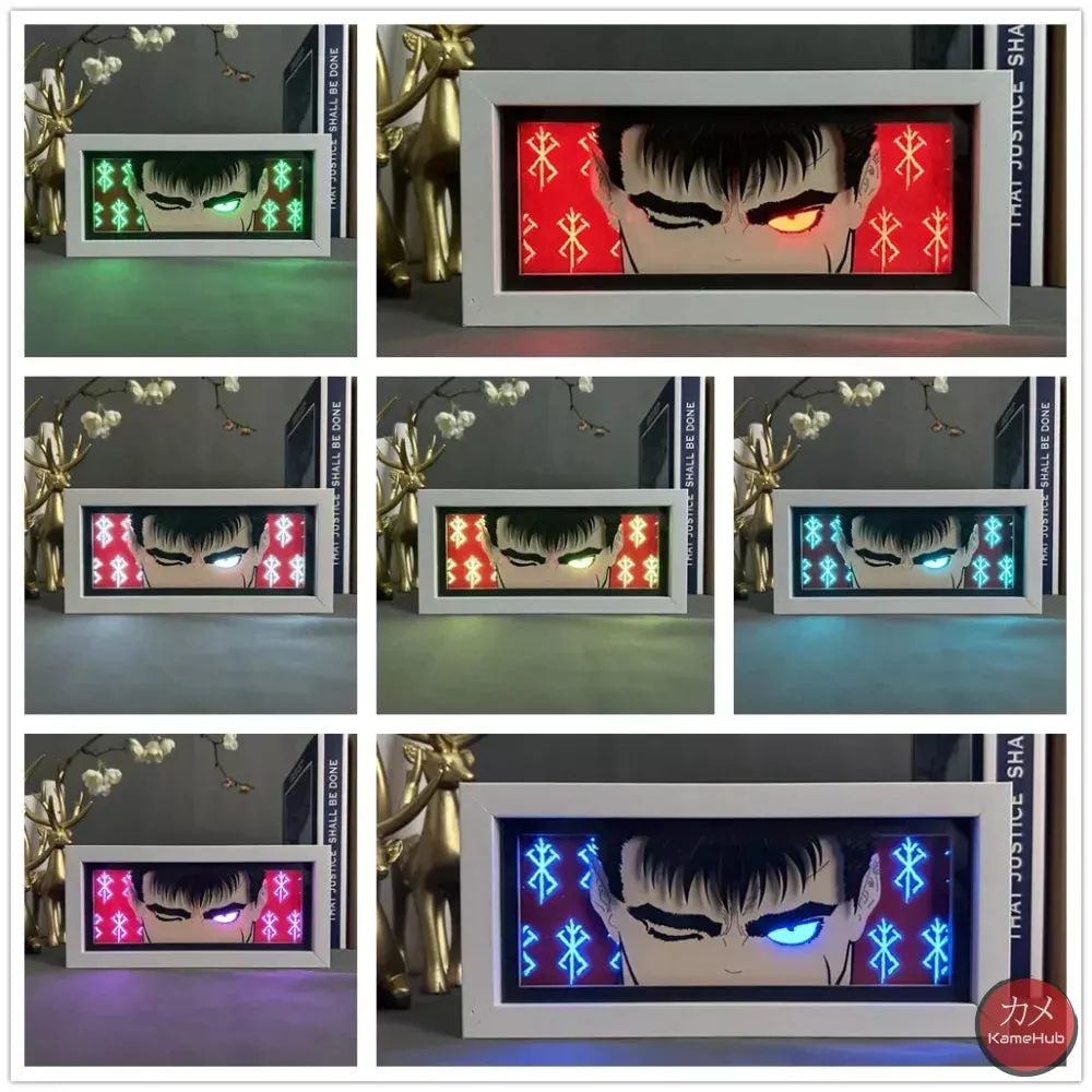 Berserk - Guts Light Box 3D con Luce Led