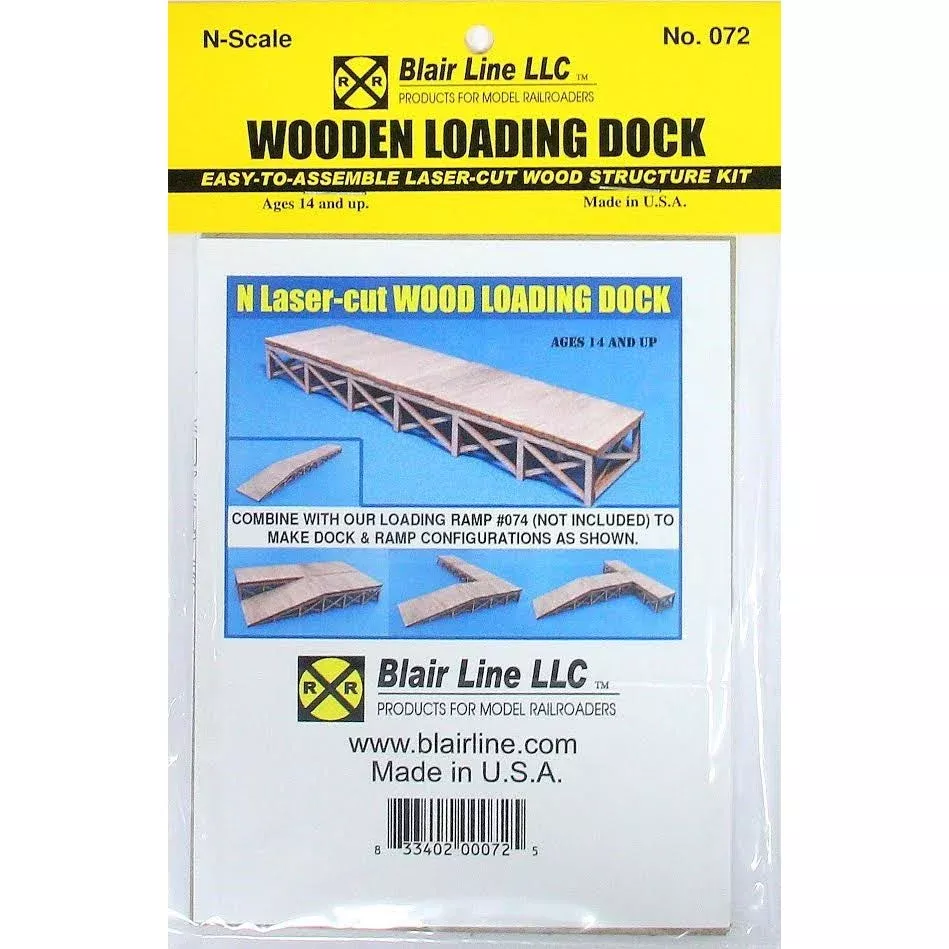 Blair Line, 072, N Scale, Wood Loading Dock Kit