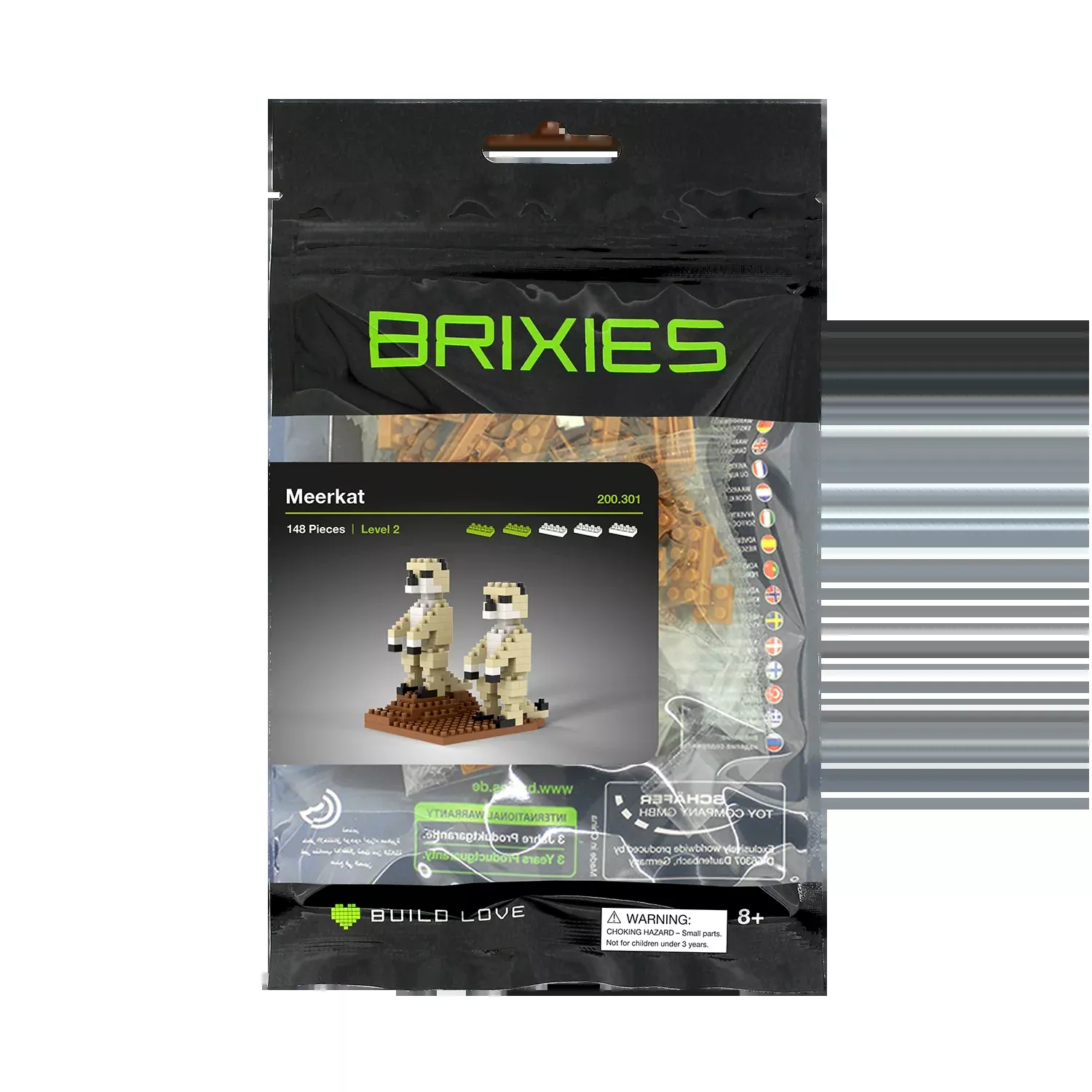 Brixies Small Zip Bag Meerkat