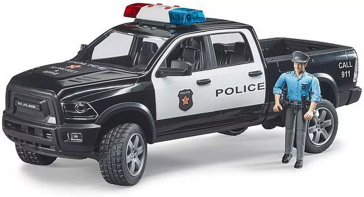 Bruder 02505 Police Ram 2500 with Policeman and Light/Sound