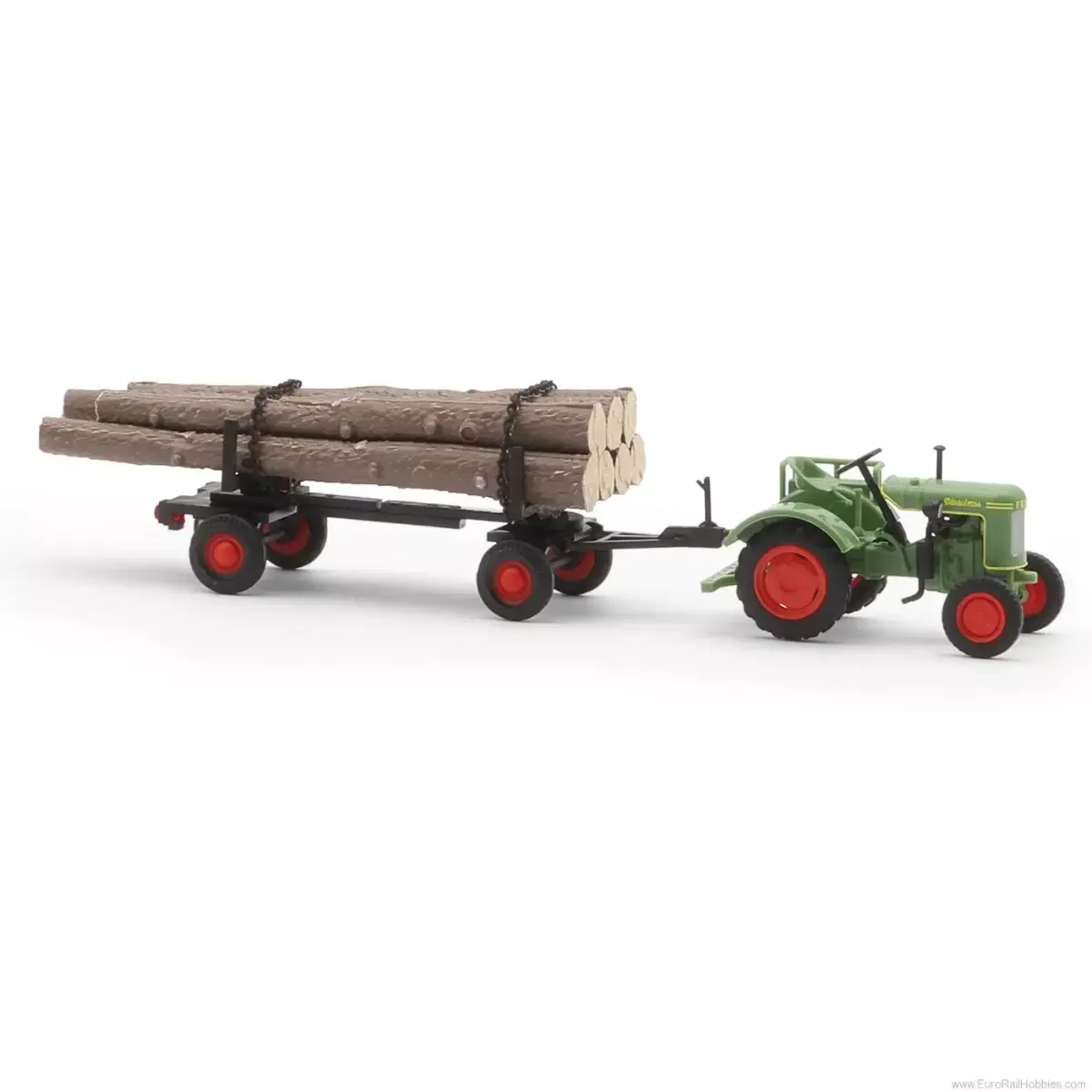 Busch 54152HO Fendt F 15 Tractor with Wood-log Trailer