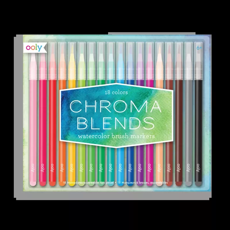 Chroma Blends Watercolor Brush Markers - Set of 18