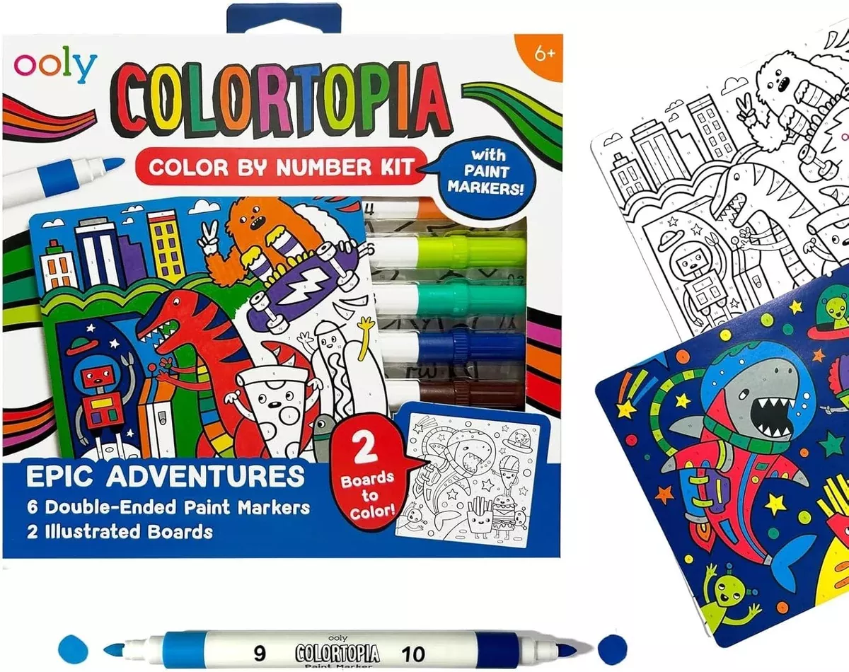 Colortopia: Paint Marker by Number Kit - Epic Adventures