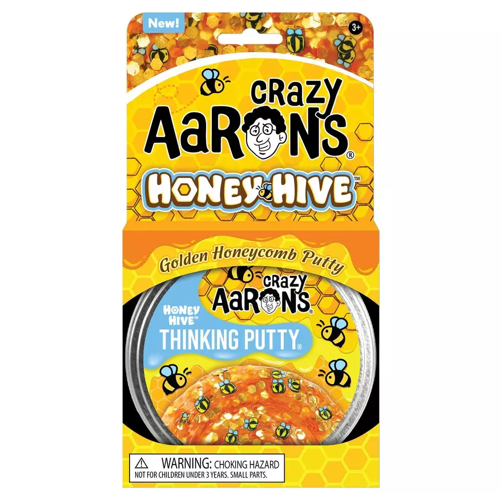Crazy Aaron's Thinking Putty- Honey Hive 4" Tin