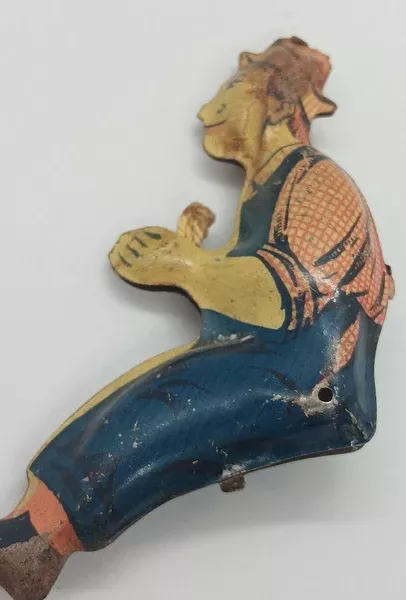 Early Marx Tractor driver tinplate (damaged on one side)