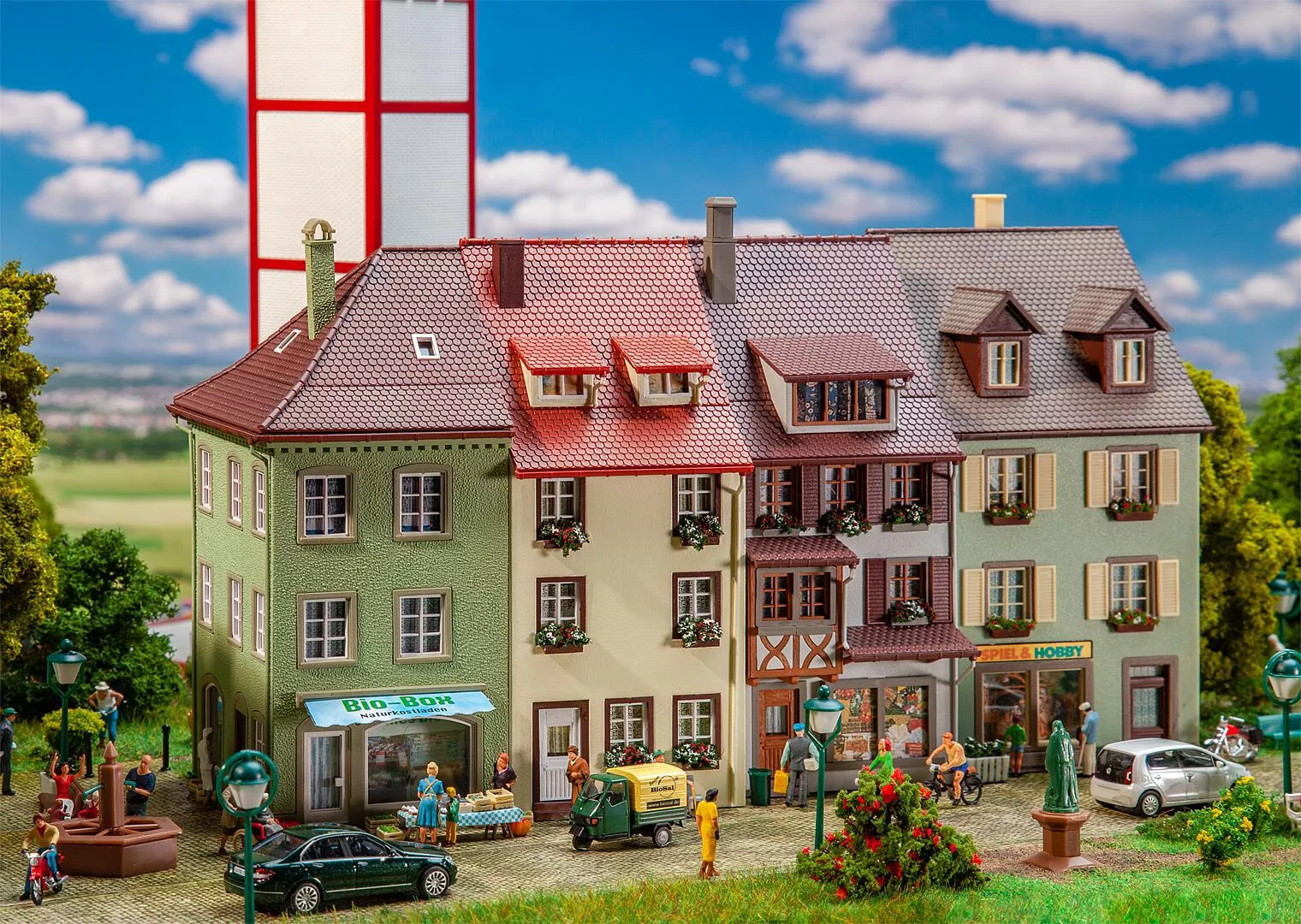 Faller 130708 HO Scale 3 Small-Town Houses Model Kit