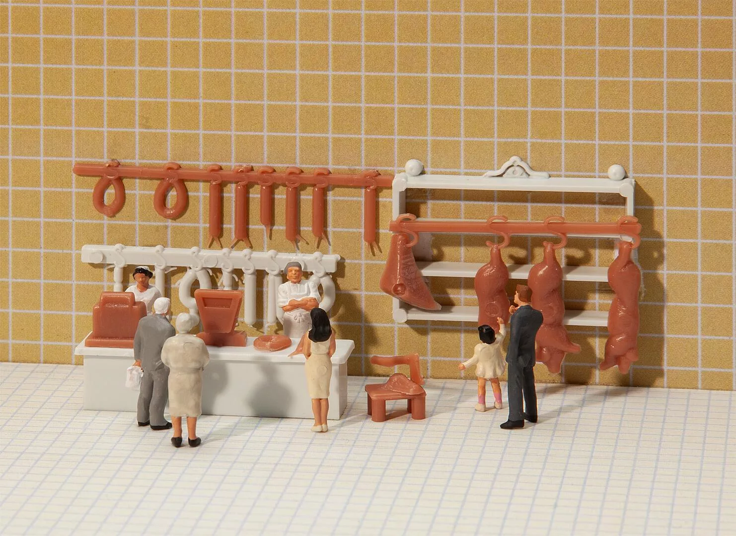 Faller 180974 HO Scale Butcher's Shop Interior Decor Kit