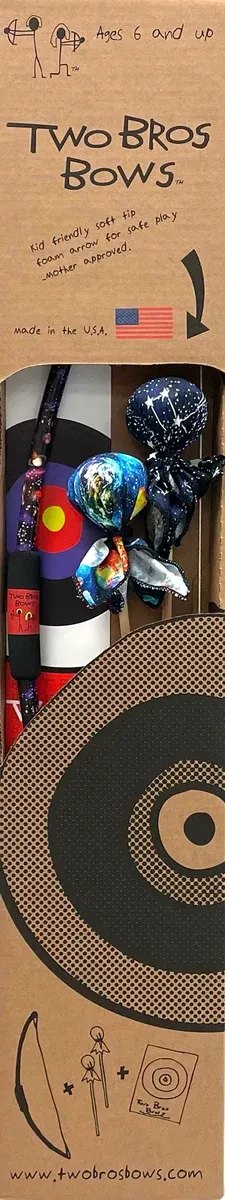 Galaxy Bow, 2 Arrows, and Target