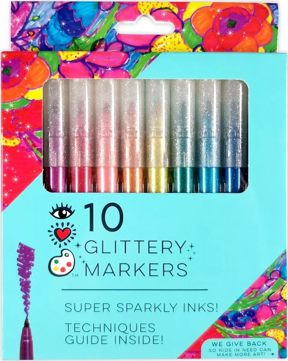 Glittery Markers-Set of 10