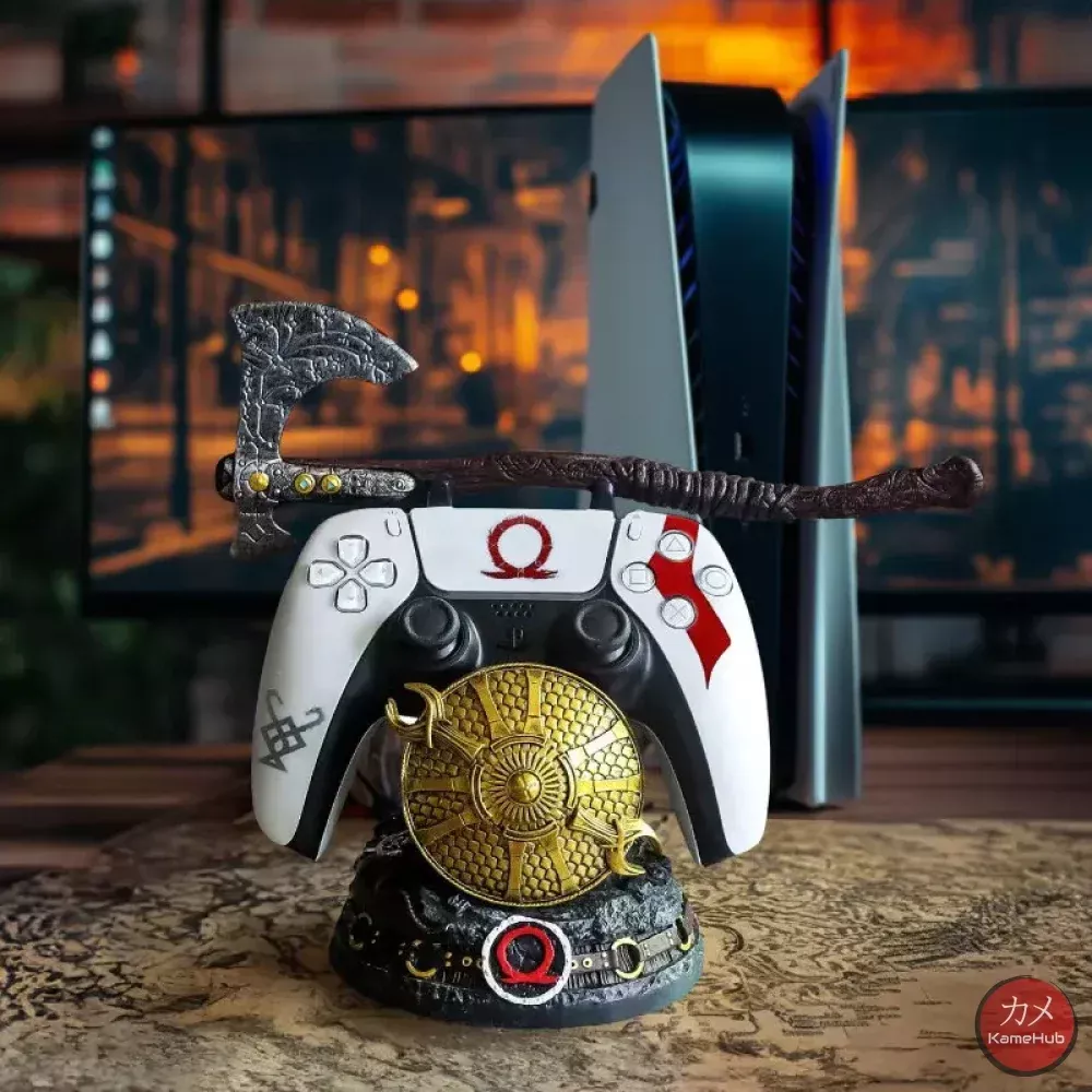 God of War - Kratos Porta Controller PS5 e XBOX in Resina