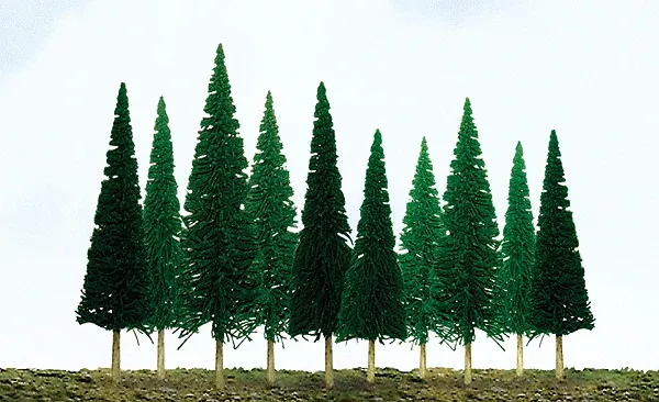 JTT 92003 - Pine Trees - 4-6" 10.2 - 15.2cm package (24)