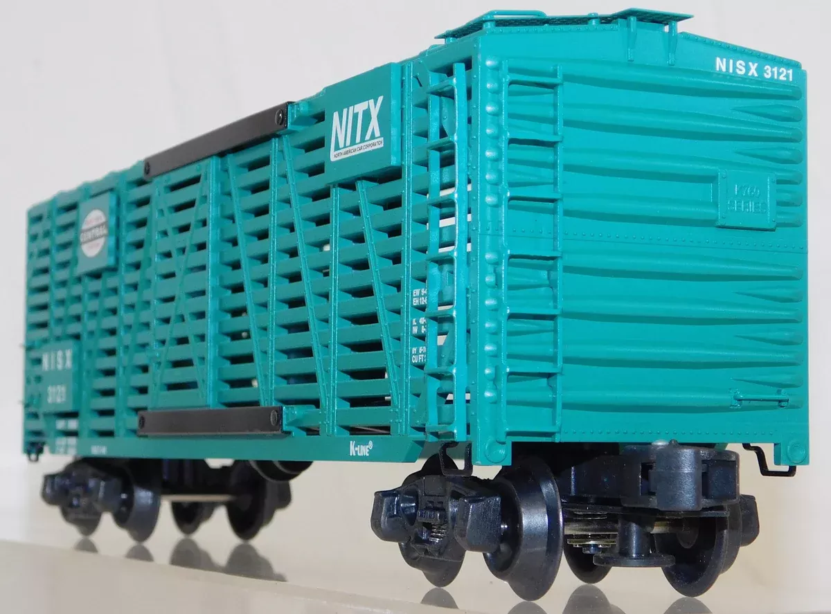 K-Line K763-1751 New York Central Stock Car NYC NISX 3121 1/48 O Scale Jade gree