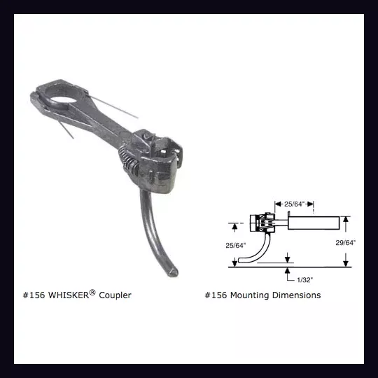 Kadee HO 156 "Scale" All Metal Self-Centering "WHISKER" Coupler (2 pair)