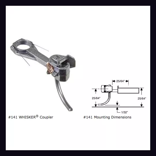 Kadee HO 58 "Scale" Medium (9/32") Centerset Shank Metal Coupler (2 pair)