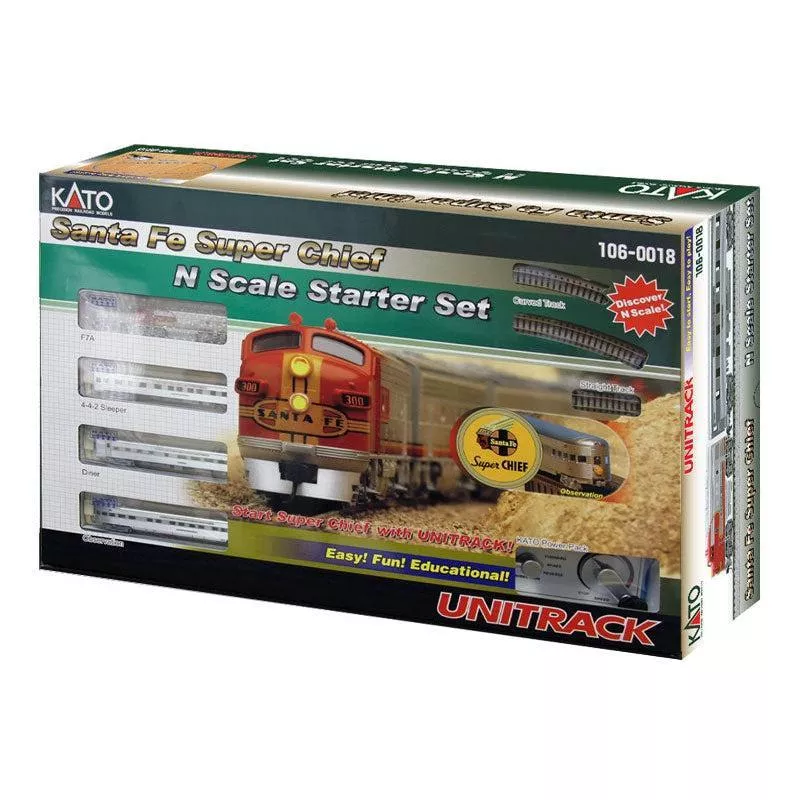Kato 106-0018 - Santa Fe Super Chief N Scale Passenger Train Starter Set