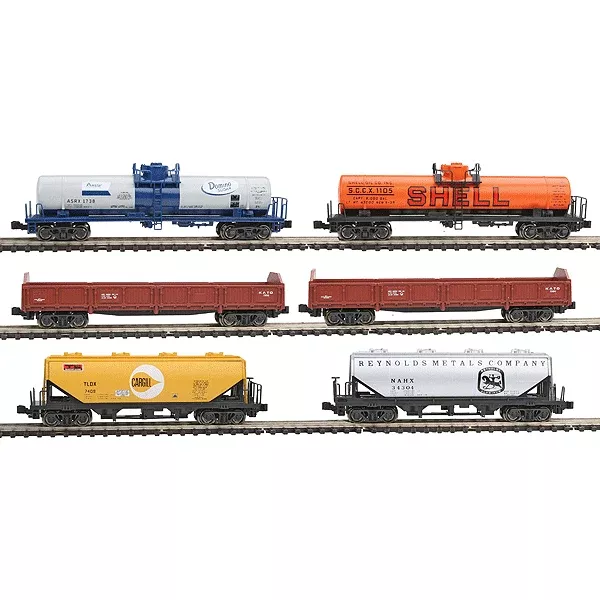 Kato, 106-6275, N Scale, Mixed Freight Train Set, 6 Car Set