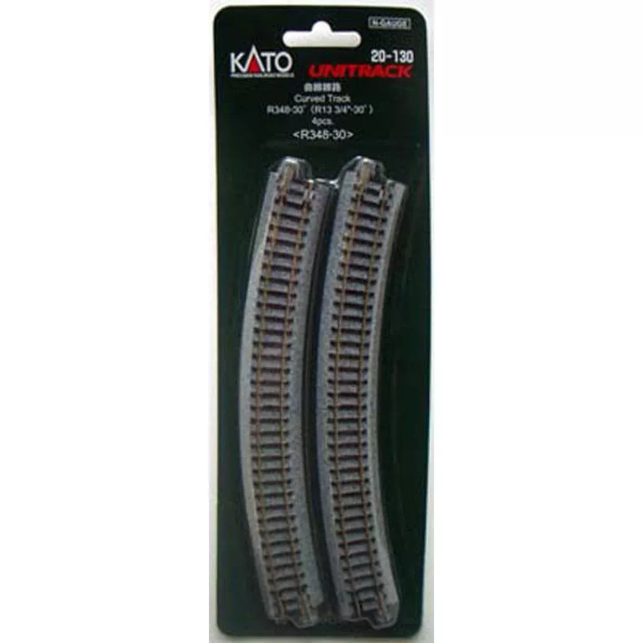 Kato 20-130 348mm (13 3/4") Radius 30 Curve Track 4 pieces N Scale