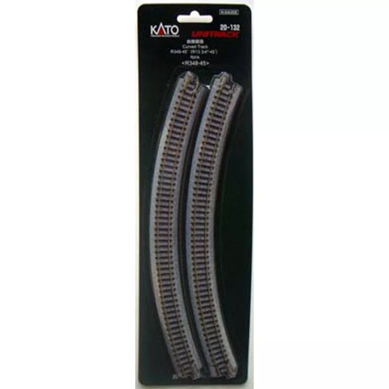 Kato 20-132 348mm (13 3/4") Radius 45 Curve Track 4 pieces N Scale
