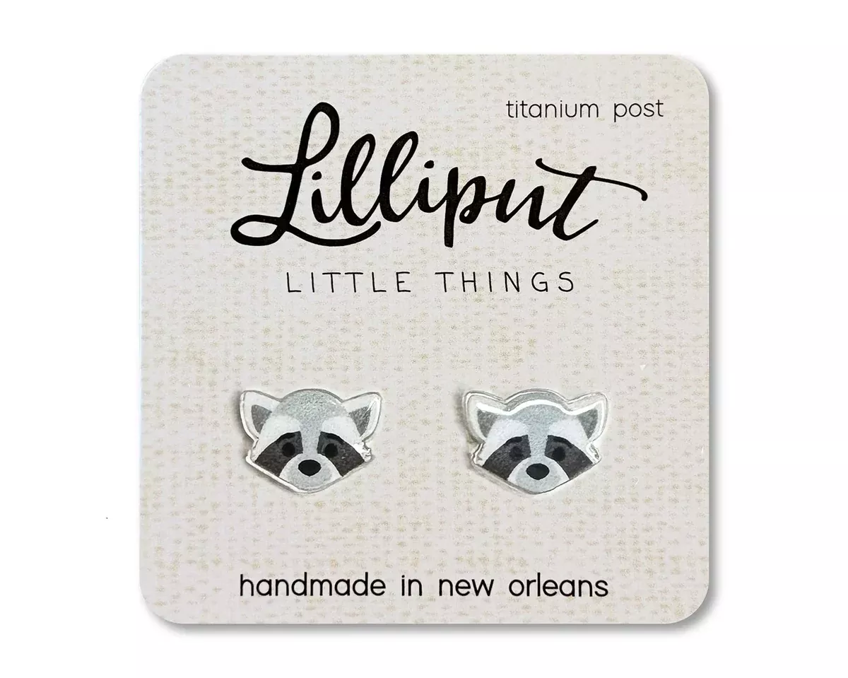 Lilliput Raccoon Earrings
