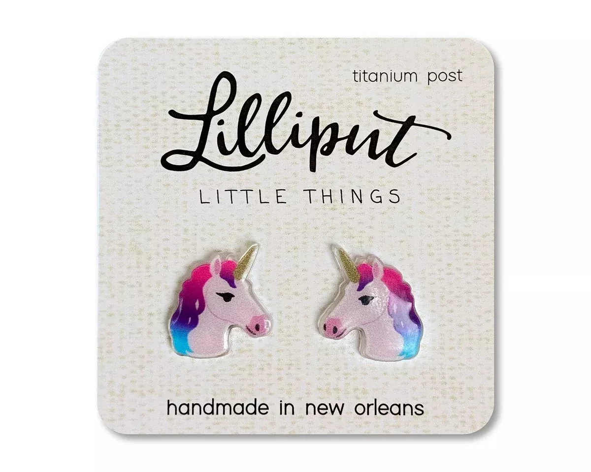 Lilliput Unicorn Earrings - Pink