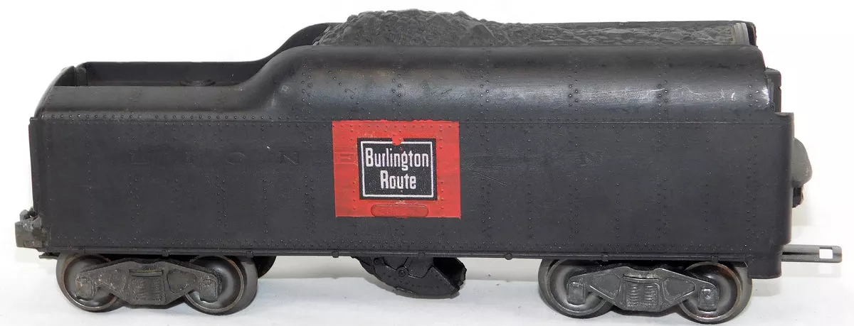 Lionel 2046W tender Postwar BURLINGTON decal Serviced Works Add sound to any steam