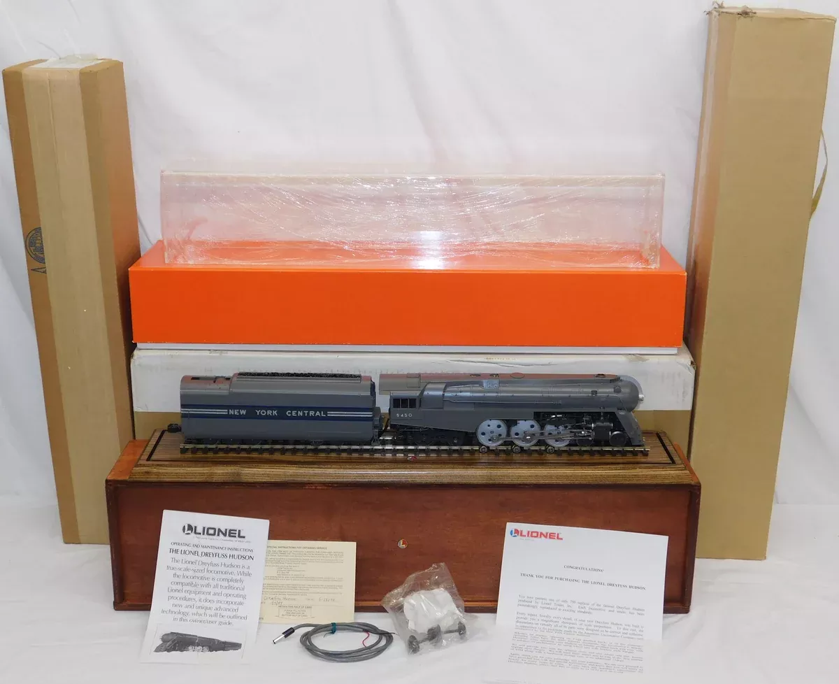 Lionel 6-18029 Brass Dreyfuss Hudson w/Display Case and Oak Box18027 Smithsonian 1 of 750