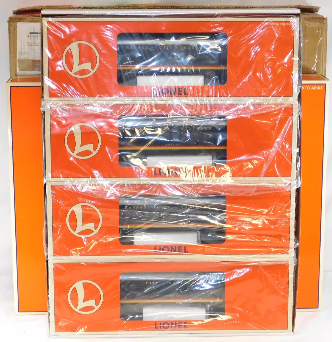 Lionel 6-19194 KCS Aluminum Passenger 4car set Kansas City Southern Belle New C-9