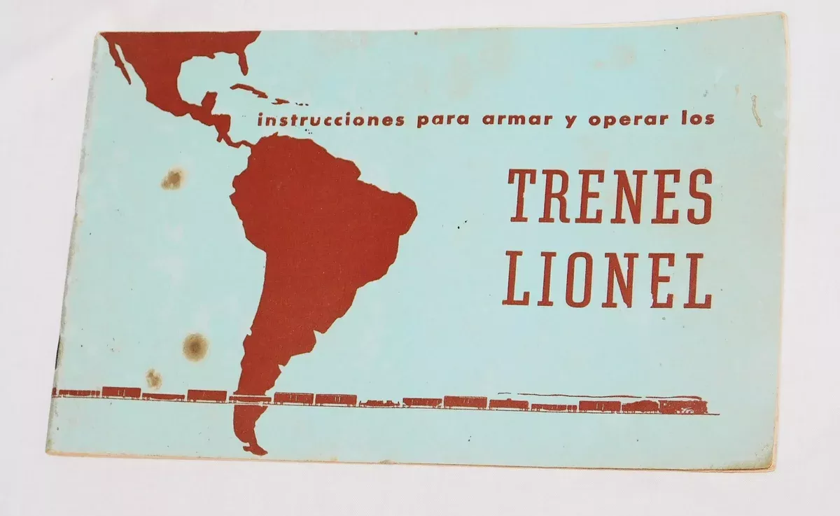 Lionel TRENES LIONEL Operating Maintenance Instruciton Book Spanish 1953 postwar