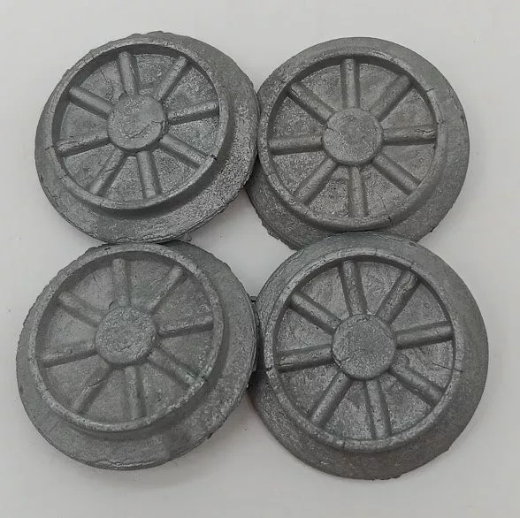 Lot of 4 cast spoked drive wheels. 1-1/2"