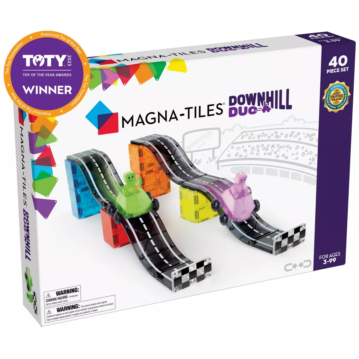 Magna-Tiles Downhill Duo - 40 Piece Set